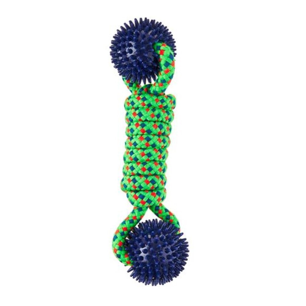 Chomp and Tug Buddy Rope and Spikey Balls Dog Chew Toy